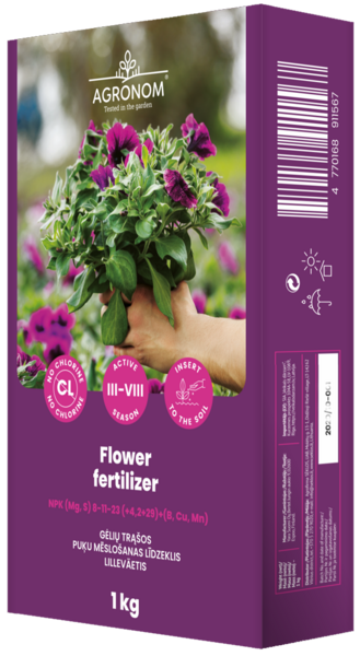 Mineralgödsel för blommor (klorfri) (NPK 8-11-23)